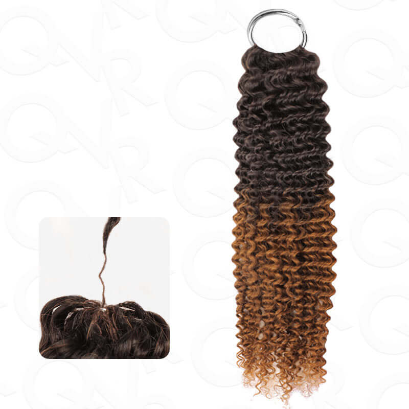 US Only|QVR #T2/30 Small Kinky Curly Feather Crochet Human Hair - Image 5