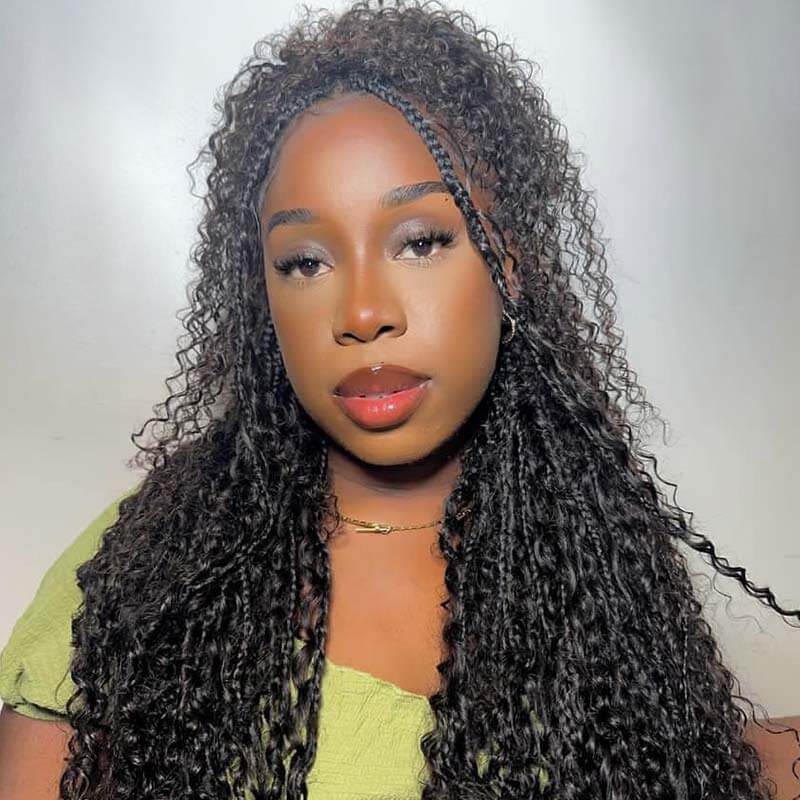 QVR Water Wave Bulk Hair Extensions for Boho Knotless Braiding - Image 11