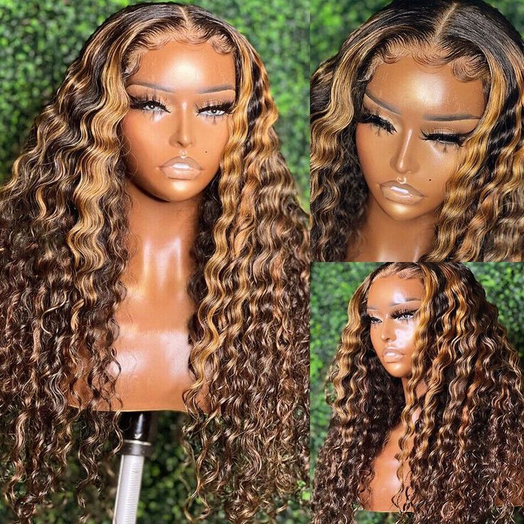 QVR Glueless Pre-cut 4x6 HD Lace Closure Human Hair Wigs Water Wave Piano Highlights Ombre Hair Wear and Go Wigs - Image 6