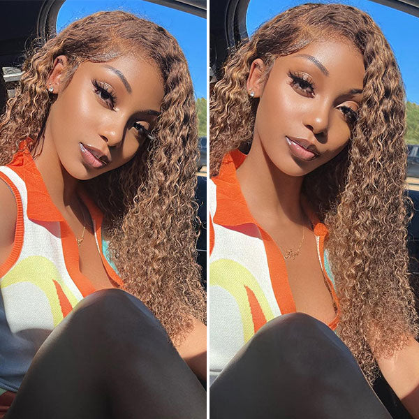 QVR Glueless Pre-cut 4x6 HD Lace Closure Human Hair Wigs Water Wave Piano Highlights Ombre Hair Wear and Go Wigs - Image 7