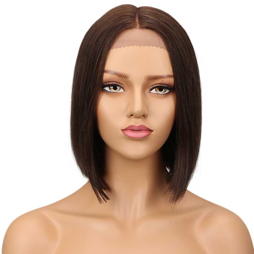 QVR Lace Front Human Hair Wigs 10" Bob Wig | LYNA - Image 7