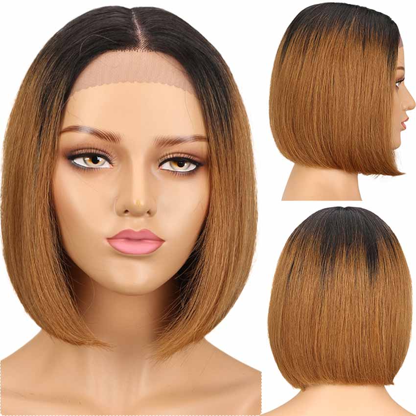QVR Lace Front Human Hair Wigs 10" Bob Wig | LYNA - Image 9