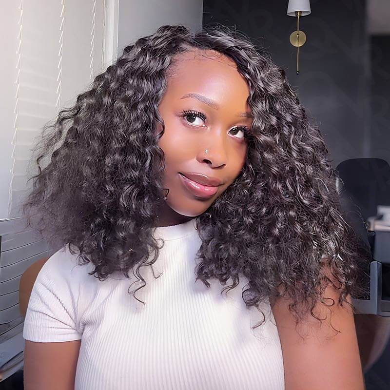 Wholesale|Buy 15 Packs Deep Wave Feather Crochet Weave Human Hair Extensions Send 10 Free Packs - Image 3