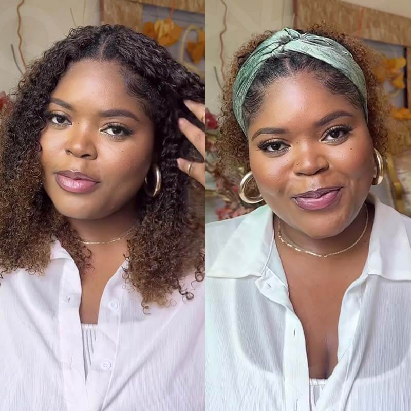 QUICK SHIP|#T2/30 Crochet Hair Small Kinky Curly Machine Made Feather Human Hair Extension - Image 3